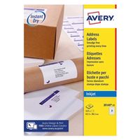 avery inkjet address labels 635x381mm 21 per sheet white 525 pack