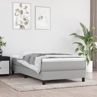 vidaxl colchon muelles ensacados para ninos tela gris claro 80x160 cm