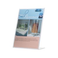 q-connect slanted sign holder l-shape a4 ref kf04177