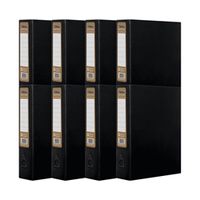 pukka recycled box file black 8 pack rf-9486