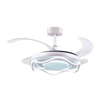 bel air antea ventilador de techo con luz y mando 80w 108cm 4 aspas retractiles blanco