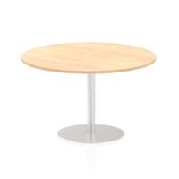 italia 1200mm poseur round table maple top 725mm high leg