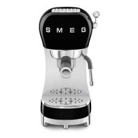 cafetera express - smeg ecf02bleu negro