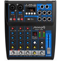 audibax mg04 usb mesa de mezclas con 4 canales bluetoothmp3usb rec y efectos