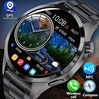 reloj inteligente nfc para hombre trayectoria de movimiento gps pantalla amoled hd de 360360 llamada inalambrica con voz ai brujula rastreador deportivo de fitness regalo para el dia del padre