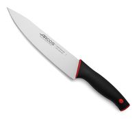 cuchillo cocinero acero inoxidable nitrum 200 mm con mango negro rojo