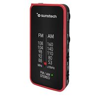 radio bolsillo - sunstech rpc6 rojo