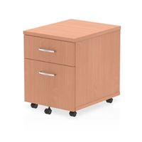 impulse mobile pedestal 2 drawer beech - i000064