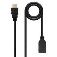 cable hdmi 20 nanocable 2m macho-hembra negro