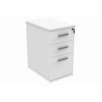 desk high office storage unit 600 deep arctic white