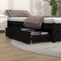 vidaxl cajones de cama 2 unidades madera maciza de pino negro