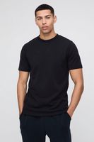 camiseta ajustada suave aterciopelada negro