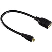 hama cable otg usb a a micro usb b machohembra negro