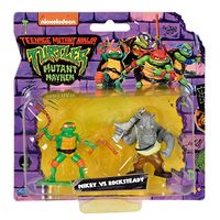 tortugas ninja pack 2 figuras mikey vs rocksteady