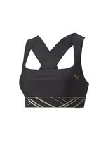 sujetador deportivo de traning puma mid impact deco glam negro mu