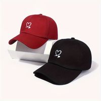 conjunto de 2 gorras de beisbol bordadas con corazones simples y de color solido gorras de papa ligeras y ajustables para mujeres y hombres regalo de san valentin