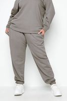 yours joggers gris claro con punos elasticos mujer curvy y tallas grandes yours