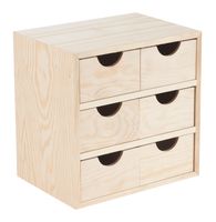 cajonera de madera de 28x28x20cm y capacidad 11l