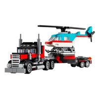 lego creator plataforma camion con helicoptero