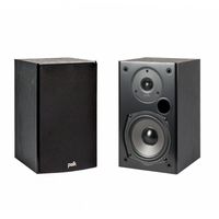 polk audio t15 altavoces con woofer bi-laminado de fibra 525 negros