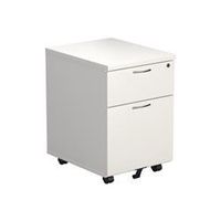 mezzo 2 drawer mobile pedestal - white - tesmp2wh