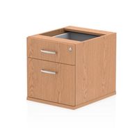 impulse fixed pedestal 2 drawer oak - i001638