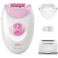 braun silk-epil serie 3 se3-031 depiladora electrica con cabezales recargable rosa