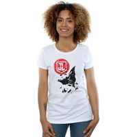 dc comics camiseta manga larga justice league para mujer