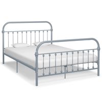 vidaxl estructura de cama sin colchon metal gris 160x200 cm