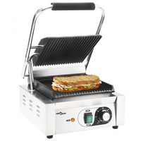 vidaxl grill parrilla estriada de acero inoxidable 1800w 31x305x20cm