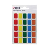 blick coloured labels in bags 12x18mm 120 per bag assorted 2400 pack