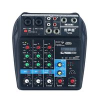 consola de mezcla de sonido bt de 4 canales portatil mezclador de audio digital efectos de reverberacion incorporados para la grabacion de la red de dj transmision en vivo
