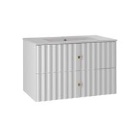 mueble lavabo encastrado estratificado blanco