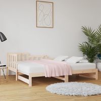 vidaxl sofa cama extraible madera maciza de pino 2x90x200 cm