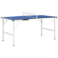 vidaxl mesa de ping pong con red azul 152x76x66 cm