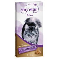 my star is a diva creamy snack con malta para gatos - 8 x 15 g