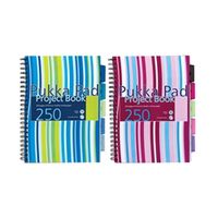 pukka pad stripes polypropylene project book a4 bluepink 3 pack