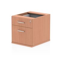 impulse fixed pedestal 2 drawer beech - i001640