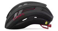 casco giro aries spherical mips negro mate carbono   rojo