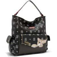 nikky by nicole lee bolso de mano hobo nikky finds meow negro para mujer