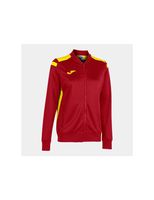 chaqueta de futbol joma championship vi mujer rojo blanco