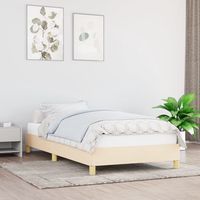 vidaxl estructura de cama sin colchon tela crema 90x190 cm