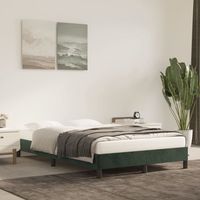 vidaxl estructura cama sin colchon terciopelo verde oscuro 120x200 cm