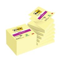 post-it super sticky z-notes canary yellowr 76mm x 76mm pk12