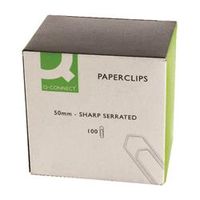 q-connect paperclips giant no tear 50mm pack of 1000 ref kf01318q