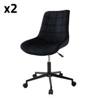 silla de oficina ergonomica con ruedas set de 2 terciopelo