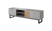 mueble para tv efecto madera gris