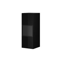 vitrina de pared 1 puerta estratificado negro