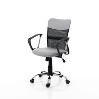 silla de oficina en tela gris cm al90100 x l58 x p57