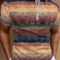 camisa de golf de media cremallera con bloques de color para hombre camisa de ajuste regular de manga corta para uso casual al aire libre en verano ropa de hombre